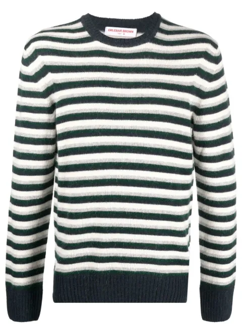 Orlebar Brown stripe-print knit jumper Neutrals 276676
