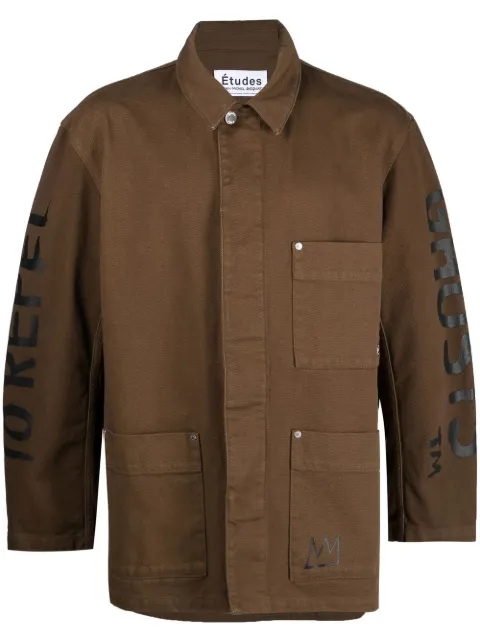 Études Studio graphic-print denim jacket Brown H22MC520CO08TN