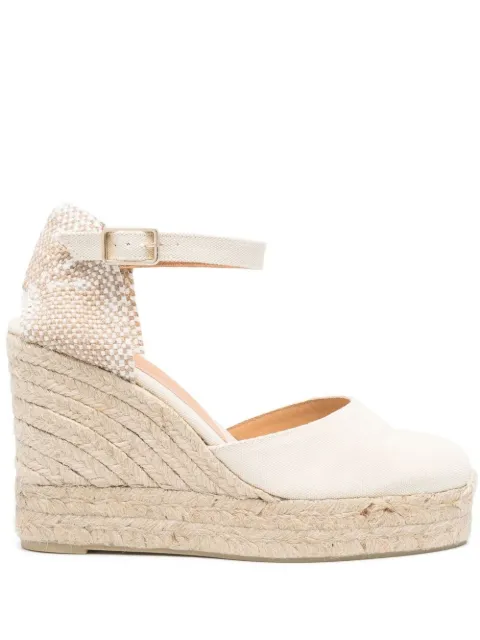 Castañer woven wedge-heel espadrilles Neutrals 020975
