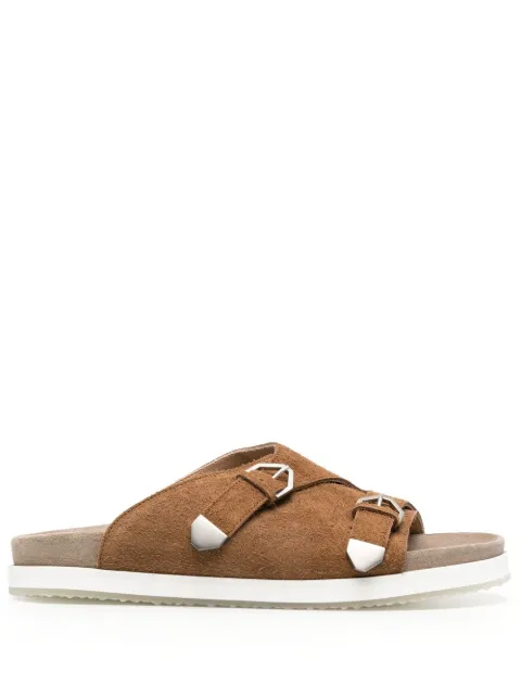 Paura open toe slides Brown 07DP8002M00725