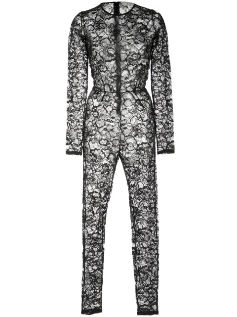 Fleur Du Mal lace catsuit Black JS00660100
