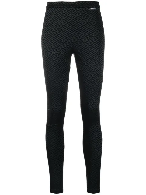 Versace La Greca low-rise leggings Black 10074911A05360