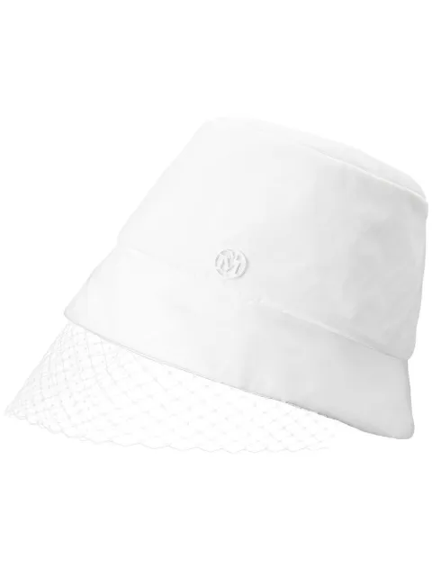 Maison Michel Souna veil bucket-hat White 2351003001