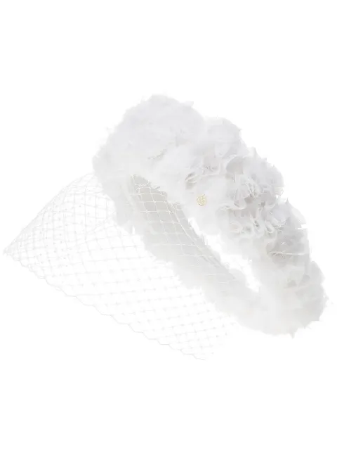 Maison Michel Constance tulle-detail tiara White 2473002001