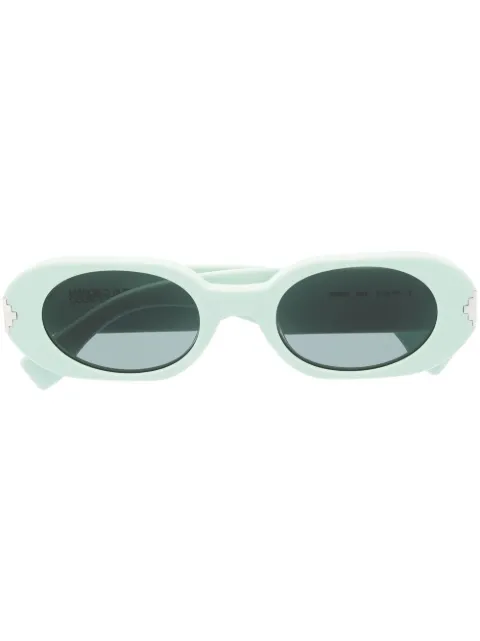 Marcelo Burlon County of Milan Eyewear Nire oval sunglasses Green CERI002S22PLA0015255