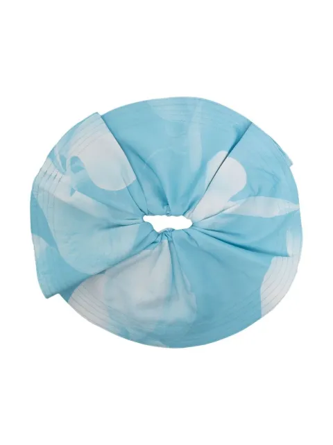 Low Classic large patterned scrunchie Blue AC04PR