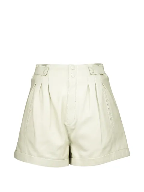 Saint Laurent high-waisted leather shorts Neutrals 697167Y5OA2