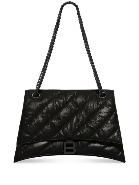 Balenciaga large Crush chain-strap shoulder bag Black 716393210IY