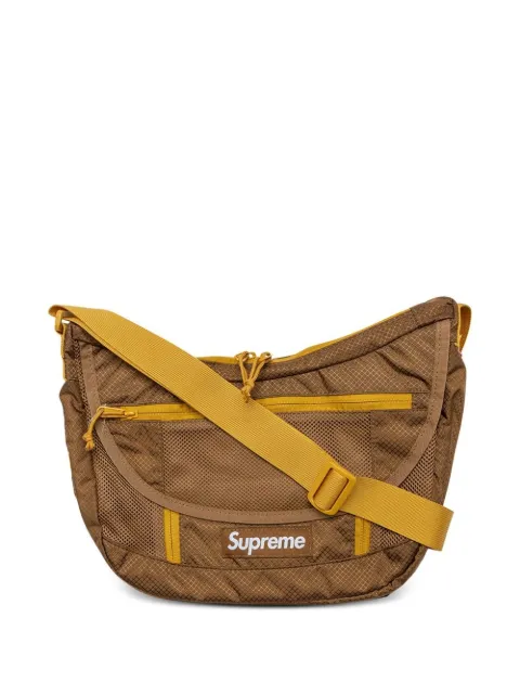 Supreme logo-patch messenger bag Brown SU11655