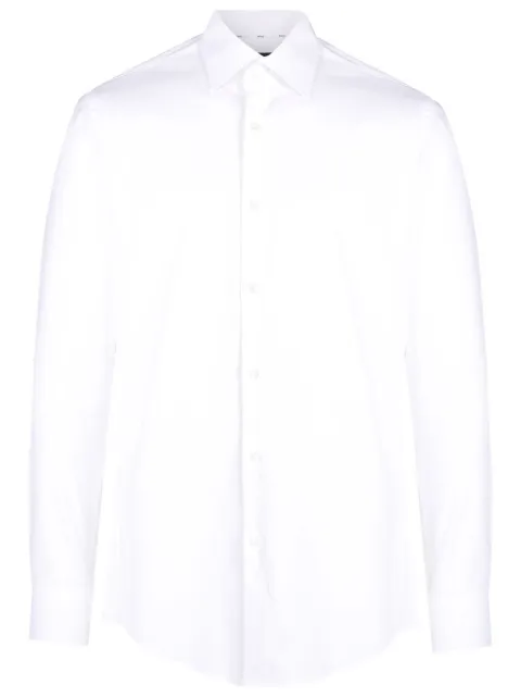 BOSS slim-fit shirt in easy-iron stretch-cotton poplin White 50469345