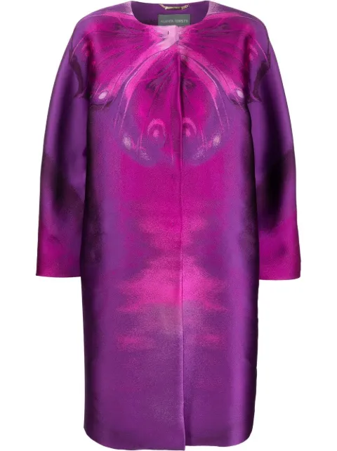 Alberta Ferretti patterned long-sleeved coat Purple V06050155