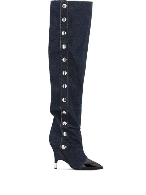 Giuseppe Zanotti Harper denim knee-high boots Black I880023002