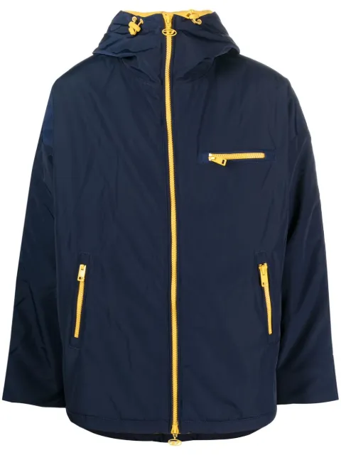 Diesel hooded logo-print jacket Blue A073200SGAF