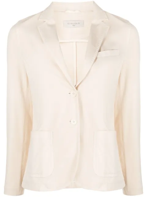 Circolo 1901 single-breasted blazer Neutrals FD2214