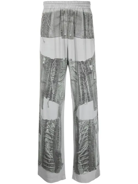 Diesel lace-up print trousers Grey A072610KGAL