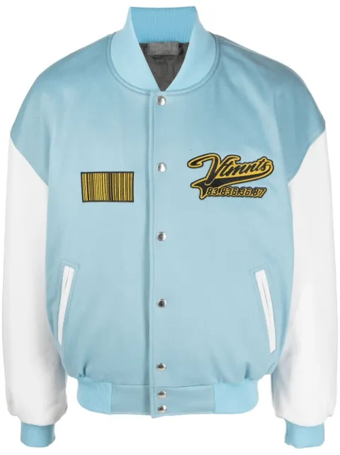 VTMNTS embroidered logo bomber jacket Blue VL12JA620N