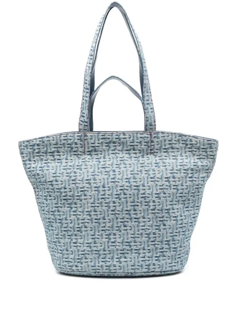 Diesel logo-jacquard tote bag Blue X09107P4998