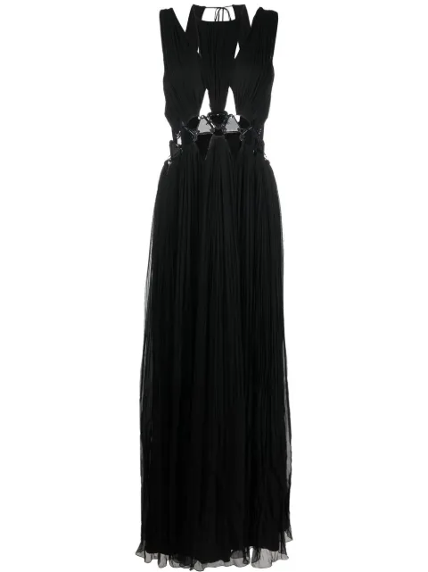 Alberta Ferretti cut-out halterneck maxi dress Black A04940114