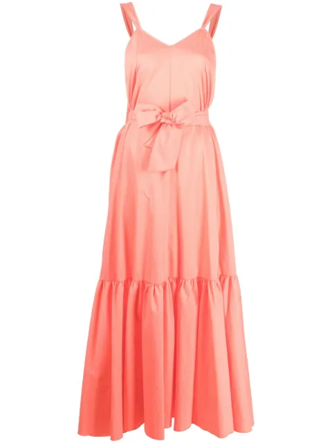 Forte Forte tied-waist tiered dress Pink 9148mydress