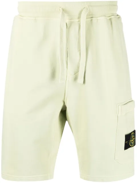 Stone Island Compass-patch track shorts Green 761564651
