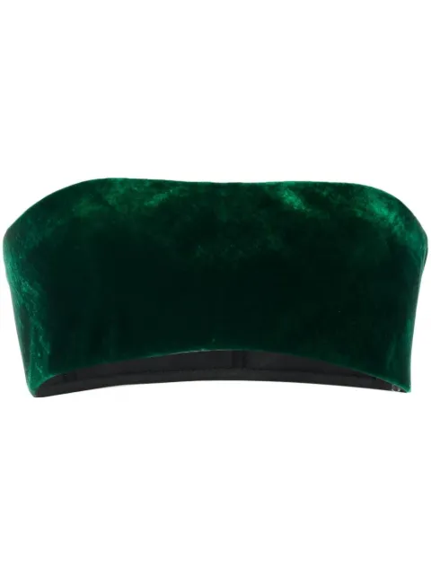 Roberto Cavalli strapless cropped top Green PWT605VL067