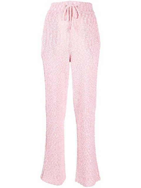 Ferragamo drawstring-fastening waist trousers Pink 752225