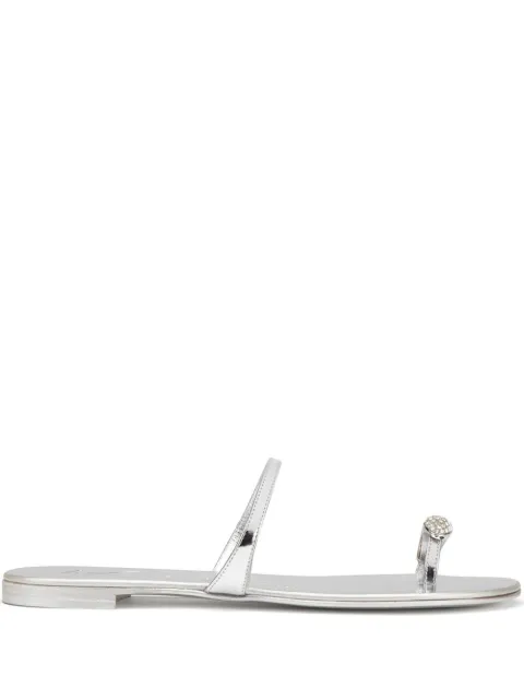 Giuseppe Zanotti Ring crystal-embellished sandals Silver I700000064