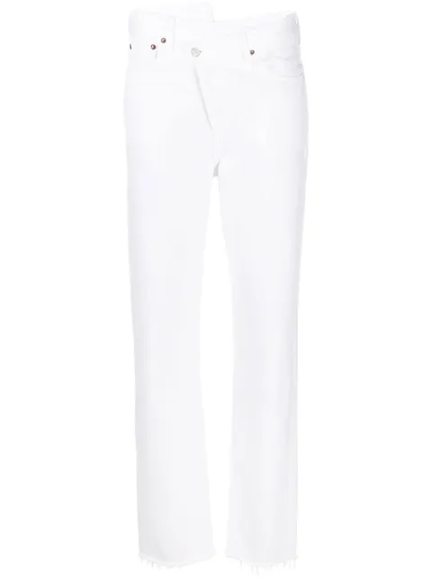AGOLDE crossover slim-cut jeans White A90371183