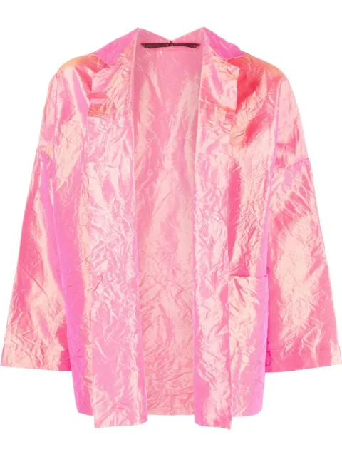 Daniela Gregis wrinkled-effect silk jacket Pink GI1ABST183