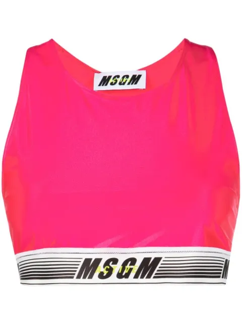 MSGM logo-underband sports bra Pink 3245MDT05227181