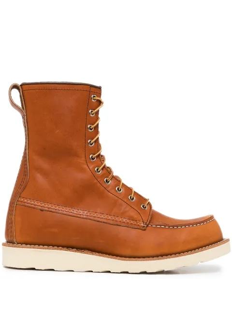 Red Wing Shoes ankle lace-up fastening boots Brown 877