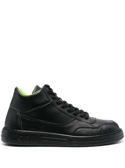 MSGM logo-print high-top sneakers Black 3340MS502631