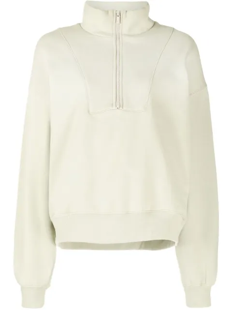 FEAR OF GOD ESSENTIALS zip-front funnel neck jumper Green 192BT213052FW