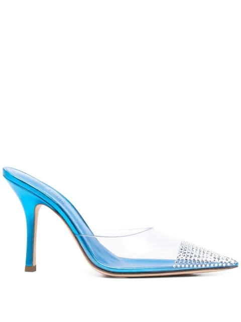 Paris Texas transparent crystal sandals Blue PX707XPVCC