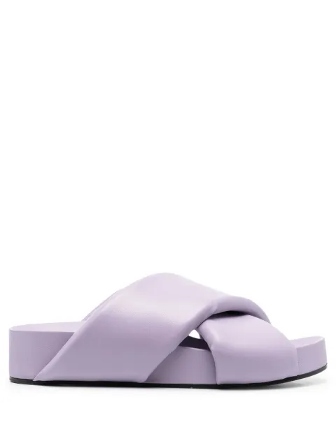 Jil Sander crossover-strap slip-on sandals Purple JS38044A15206