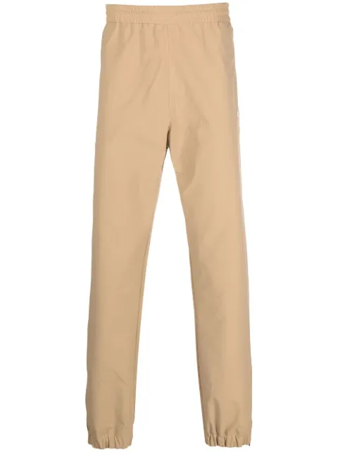 MSGM logo-print elasticated waist trousers Neutrals 3340MP06AX227504