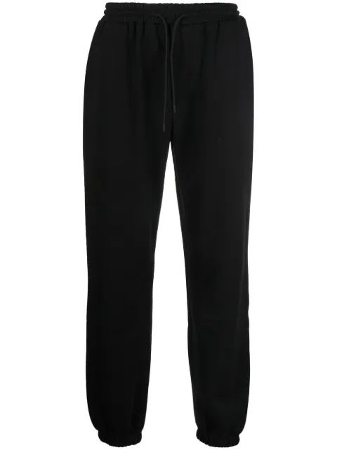 MSGM logo-print cotton track pants Black 3340MP63227799