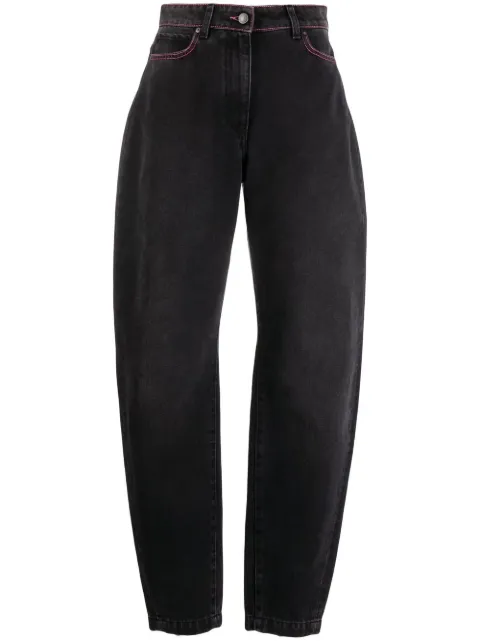 MSGM barrel-leg high waisted jeans Grey 3341MDP44L227778