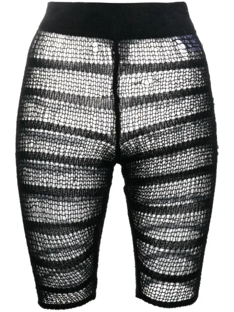 VITELLI open knit cycling shorts Black VM010ACYCLING