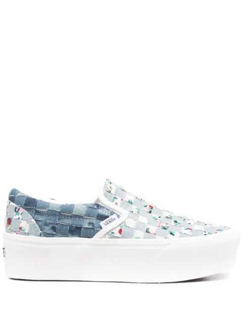 Vans interwoven floral-design sneakers Blue VN0A7Q5RB121