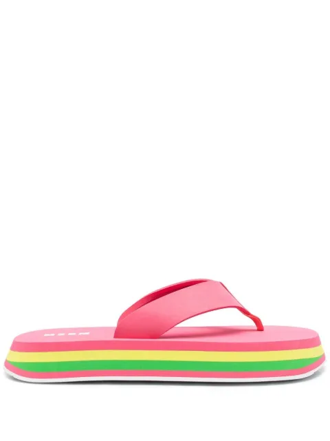 MSGM thong-strap chunky flip flops Pink 3242MDS142