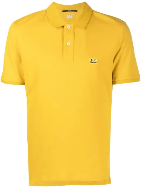 C.P. Company logo-patch polo shirt Yellow 12CMPL054A005263W