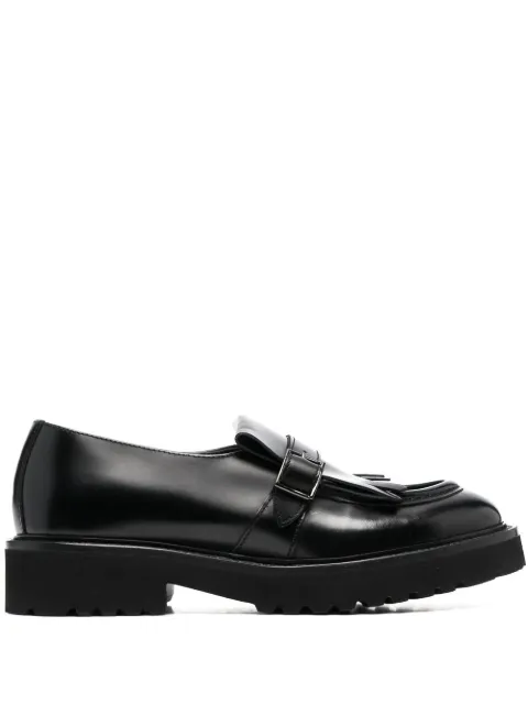 Doucal's fringed leather loafers Black DD8583PHILUF228NN00