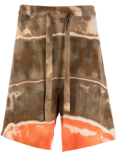 AMIRI tie-dye cashmere track shorts Multicolour PS22MKP054