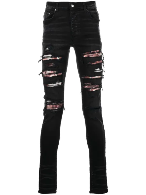 AMIRI ripped skinny jeans Black SS22MDS006