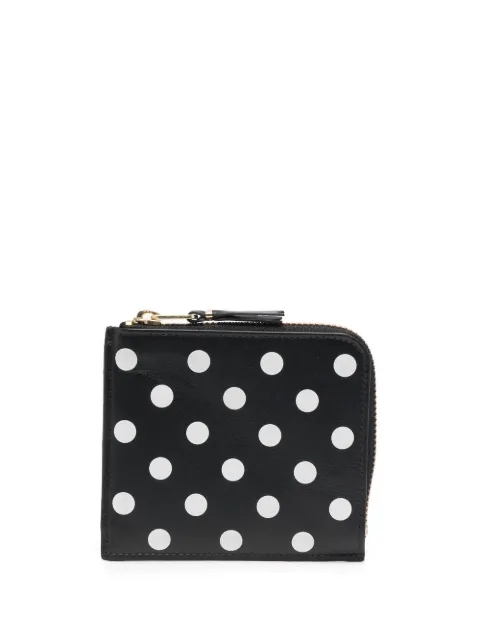 Comme Des Garçons Wallet polka-dot zip-around wallet Black SA3100PD