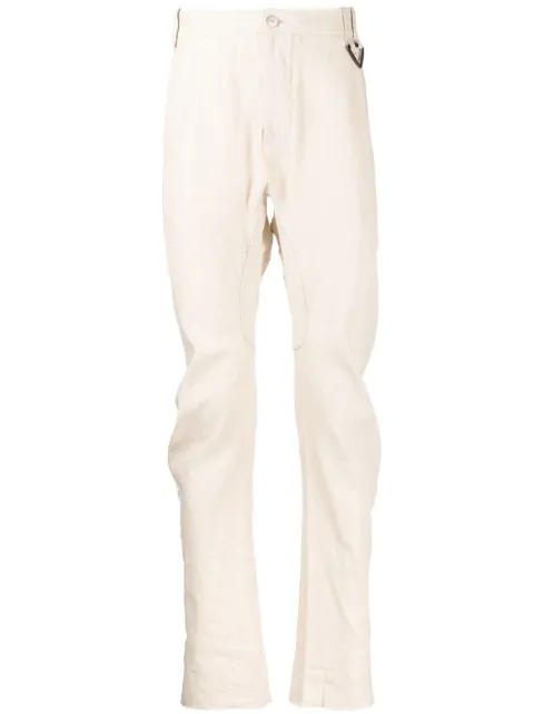 Masnada pinstripe slim-cut chinos Neutrals M2801