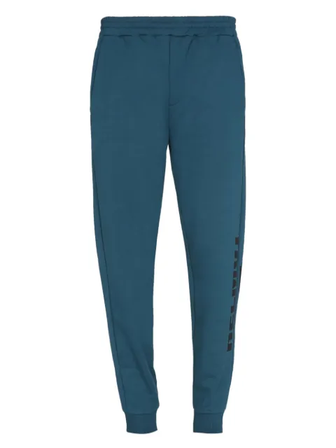 Helmut Lang logo-detail cotton track pants Blue L10HM201