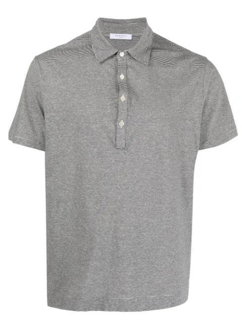 Boglioli striped polo shirt Black 91410BVC708