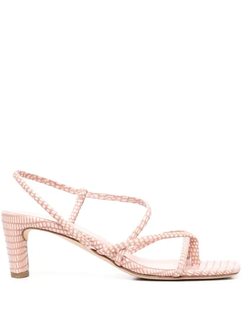 Del Carlo strappy 60mm heel sandals Pink LIZAR